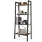 Costway 4-Tier Bookshelf Industrial Display Storage Shelf Plant Flower Stand Metal Frame Brown/Gray